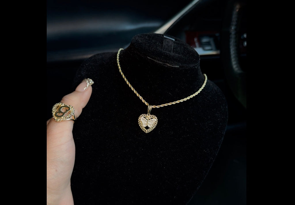Butterfly x Rolex Heart Necklace