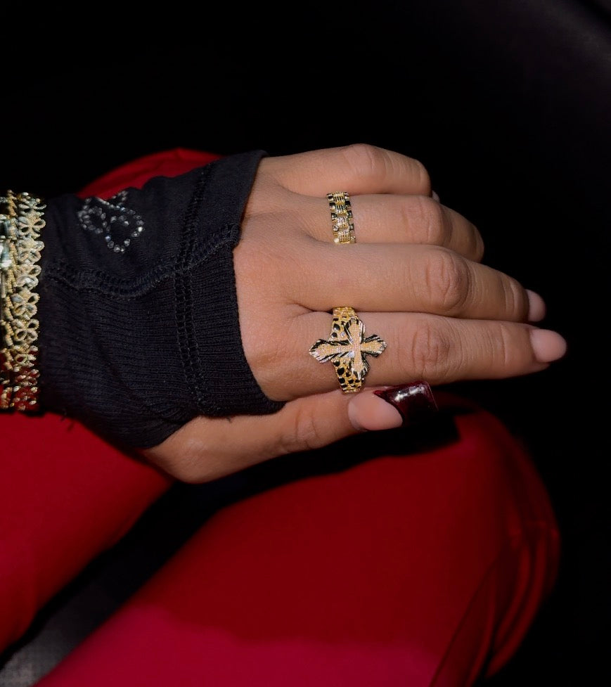 Cross x Nugget Ring