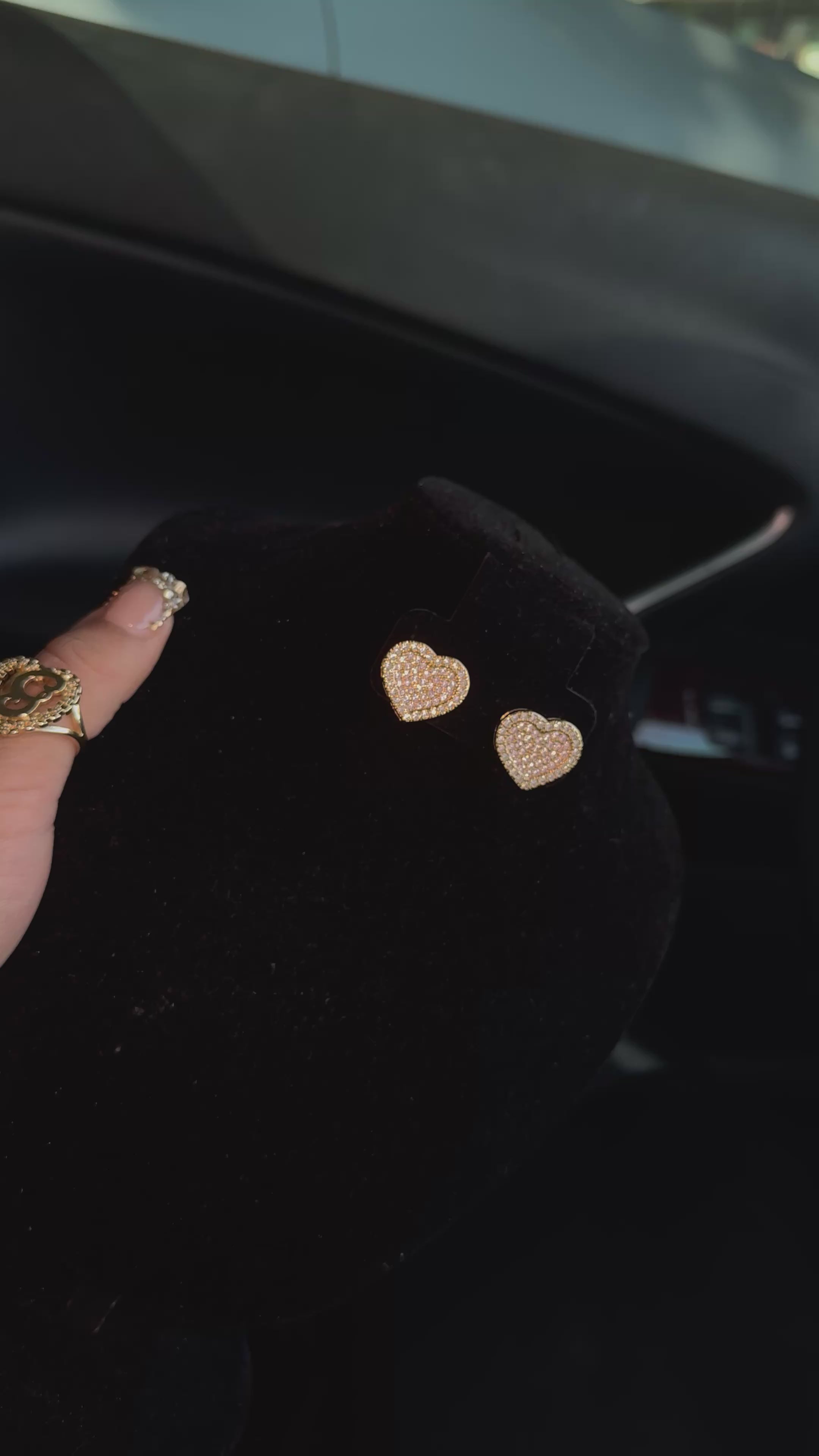 Diamond Heart Earrings
