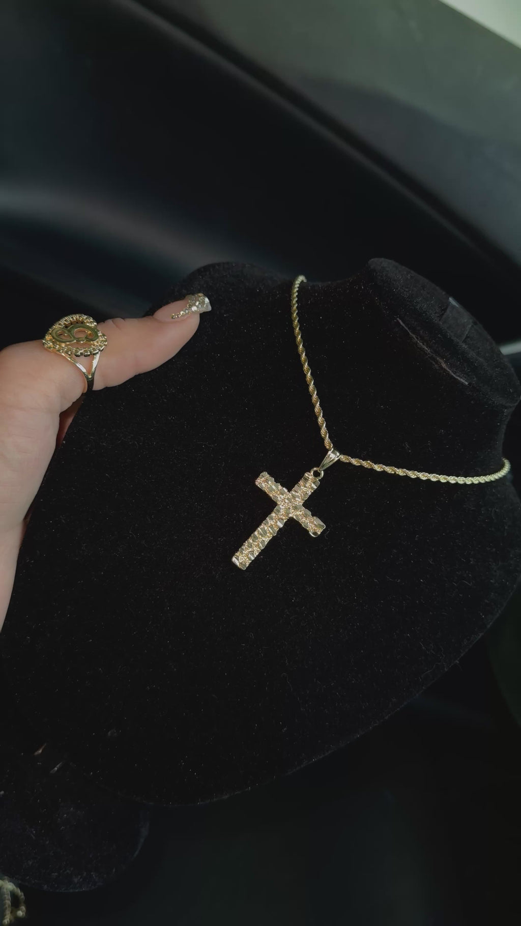 Cross x Nugget Necklace